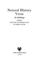 Cover of Natural history verse