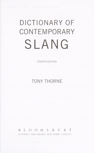 Cover of Dictionary of contemporary slang