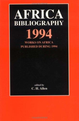 Cover of Africa Bibliography 1994