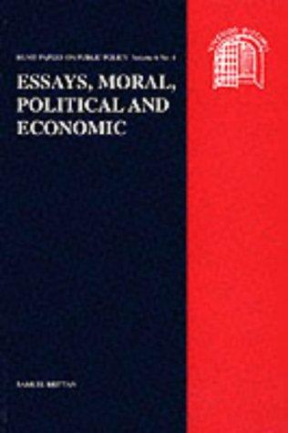 Cover of Essays (Hume Papers on Public Policy)