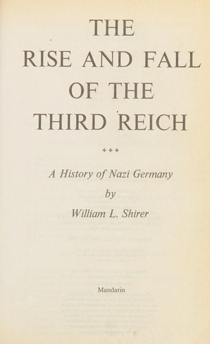 Cover of The Rise and Fall of the Third Reich
