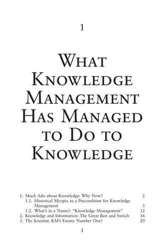 Cover of Knowledge management foundations