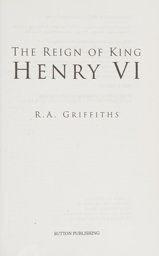 Cover of The Reign of King Henry VI