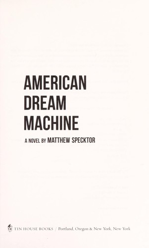 Cover of American dream machine