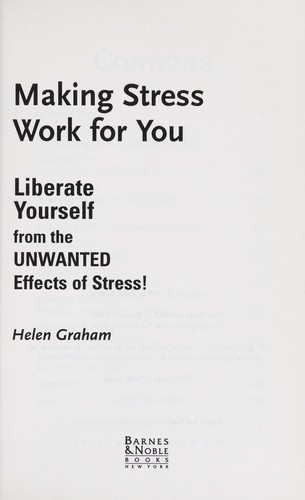 Cover of Making stress work for you