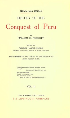 Cover of History of the Conquest of Peru
