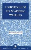 Cover of A short guide to academic writing
