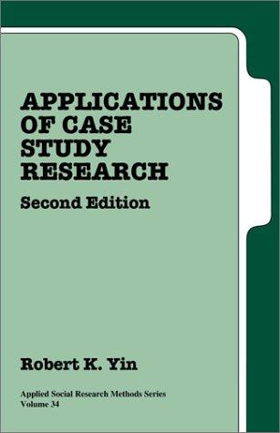 Cover of Applications of Case Study Research (Applied Social Research Methods)