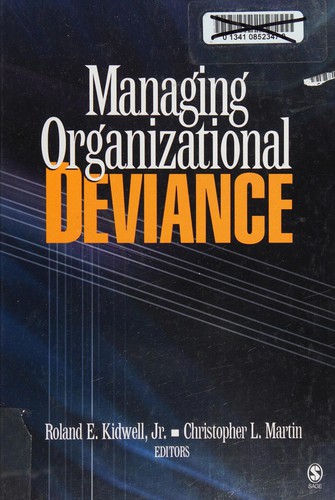 Cover of Managing organizational deviance