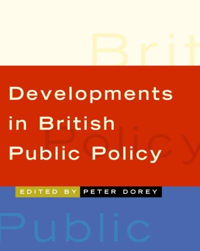 Cover of Developments in British Public Policy