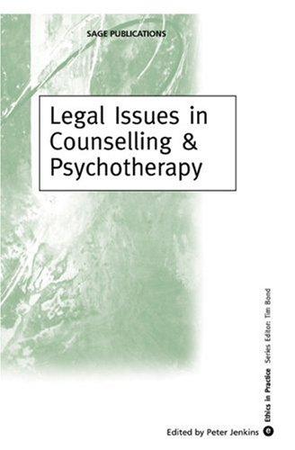 Cover of Legal issues in counselling & psychotherapy