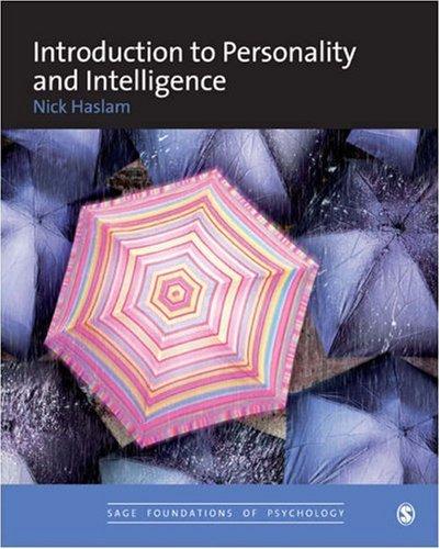 Cover of Introduction to Personality and Intelligence