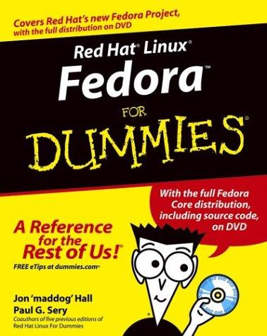 Cover of Red Hat Linux Fedora for dummies
