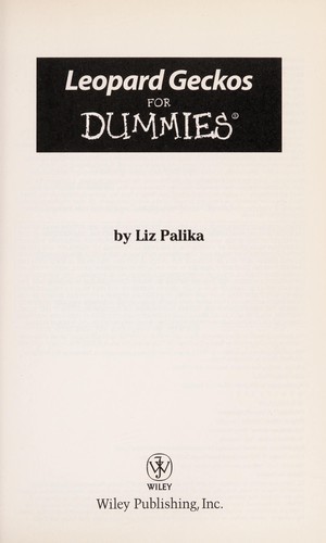 Cover of Leopard geckos for dummies