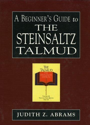 Cover of A beginner's guide to the Steinsaltz Talmud