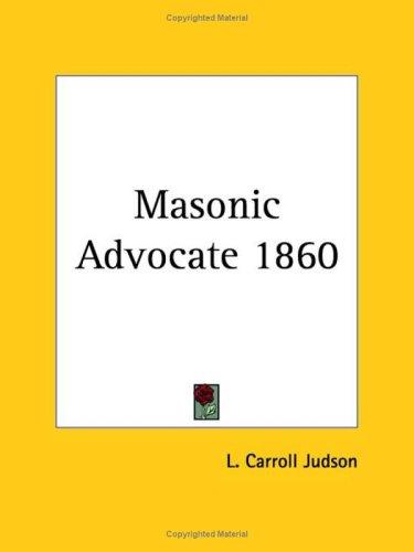 Cover of Masonic Advocate 1860