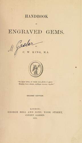 Cover of Handbook of Engraved Gems