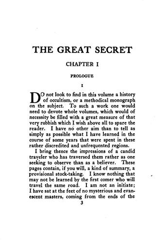 Cover of The great secret