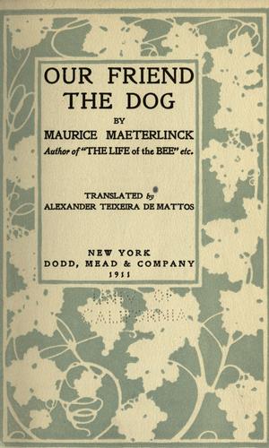 Cover of Our friend the dog