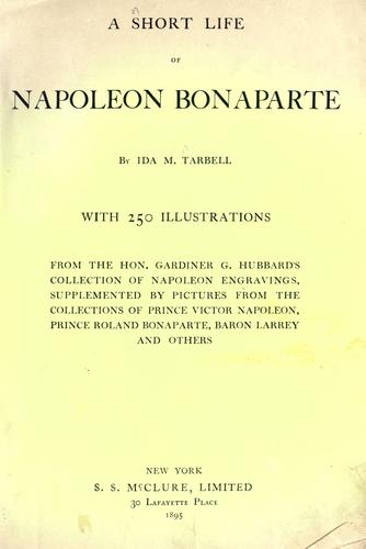 Cover of A short life of Napoleon Bonaparte
