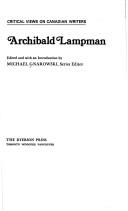 Cover of Archibald Lampman