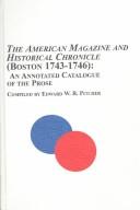 Cover of The American magazine and historical chronicle (Boston, 1743-1746)