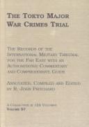 Cover of The Tokyo Major War Crimes Trial