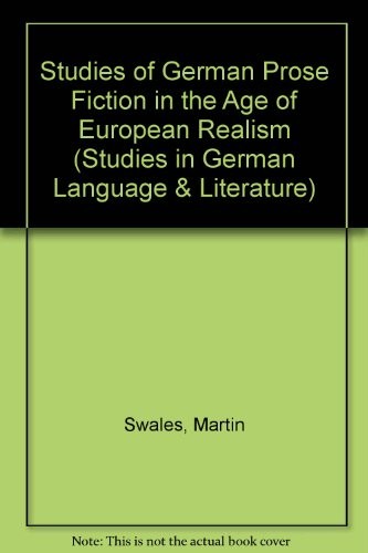 Cover of Studies of German prose fiction in the age of European realism