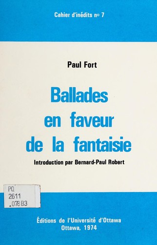 Cover of Ballades en faveur de la fantaisie