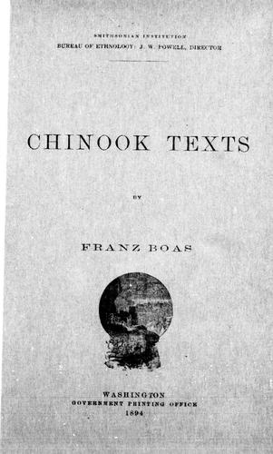Cover of Chinook Texts