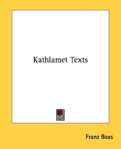 Cover of Kathlamet Texts