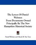 Cover of The Letters of Daniel Webster