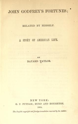 Cover of John Godfrey's fortunes; related by himself