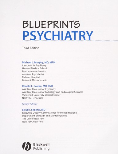Cover of Blueprints psychiatry