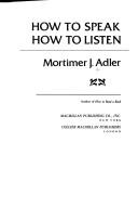 Cover of How to speak, how to listen