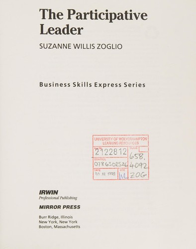 Cover of The participative leader