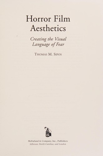 Cover of Horror film aesthetics