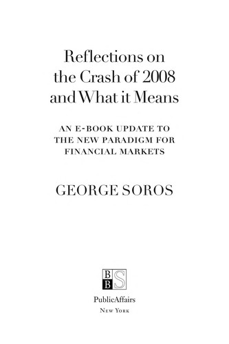 Cover of Reflections on the crash of 2008 and what it means