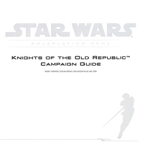 Cover of Knights of the Old Republic Campaign Guide