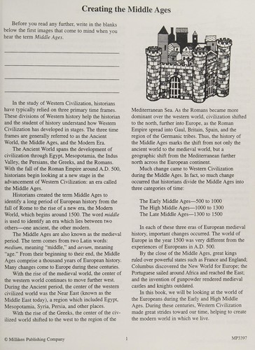 Cover of The Middle Ages (History of civilization)