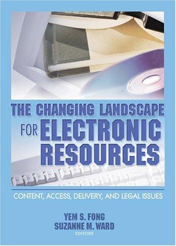 Cover of The changing landscape for electronic resources