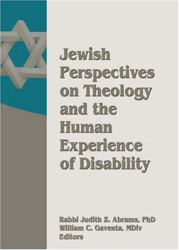 Cover of Jewish perspectives on theology and the human experience of disability