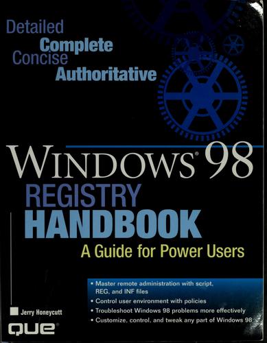 Cover of Windows 98 registry handbook