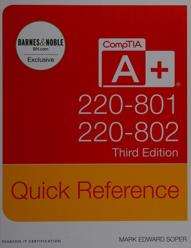 Cover of CompTIA A+ quick reference (220-801 and 220-802), Barnes & Noble exclusive