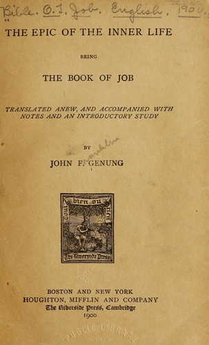 Cover of The epic of the inner life