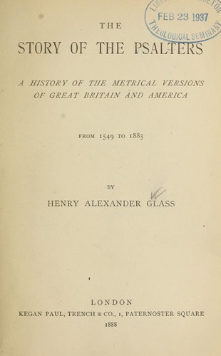 Cover of The story of the Psalters