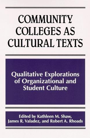 Cover of Community colleges as cultural texts