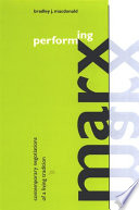 Cover of Performing Marx