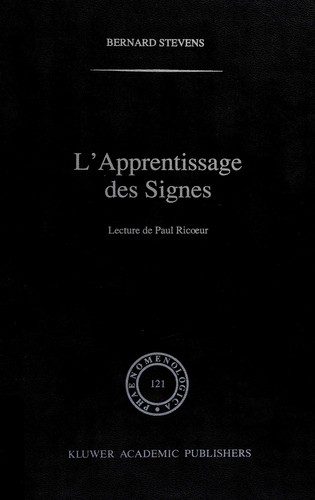 Cover of L' apprentissage des signes