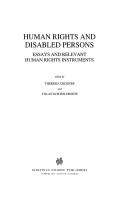 Cover of Human Rights and Disabled Persons:Essays and Relevant Human Rights Instruments (International Studies in Human Rights)